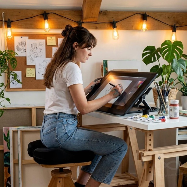 Comparison of human creativity and AI-generated creative work